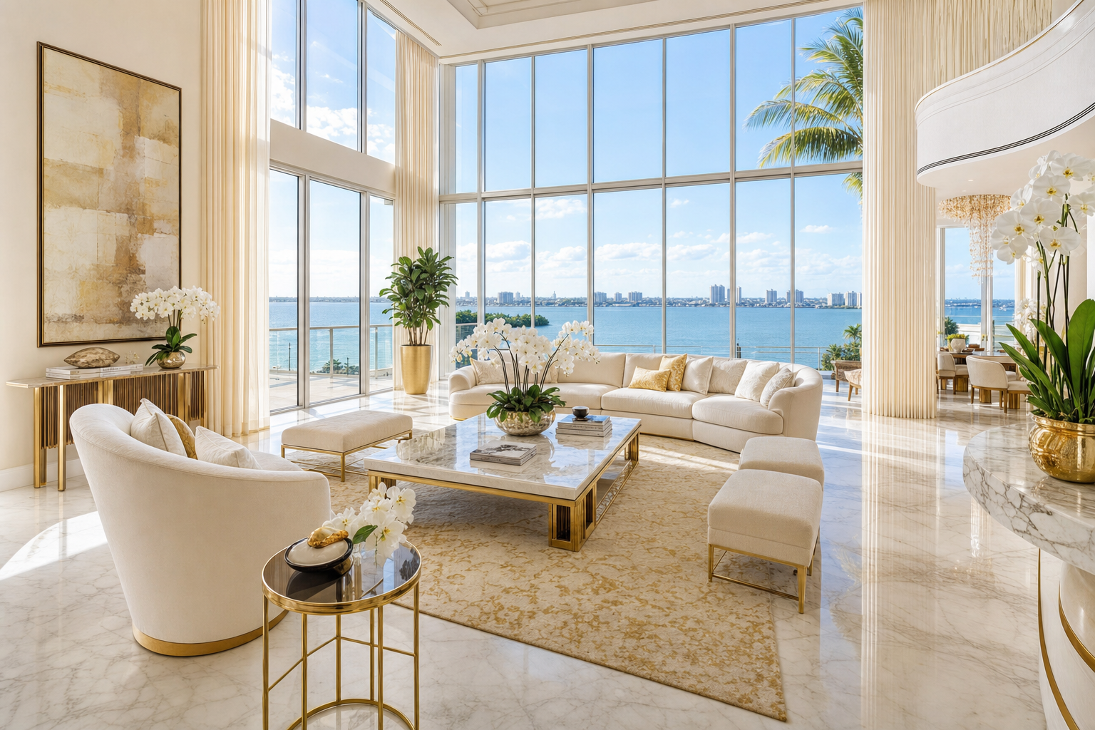 Waterfront luxury interior in Sarasota
